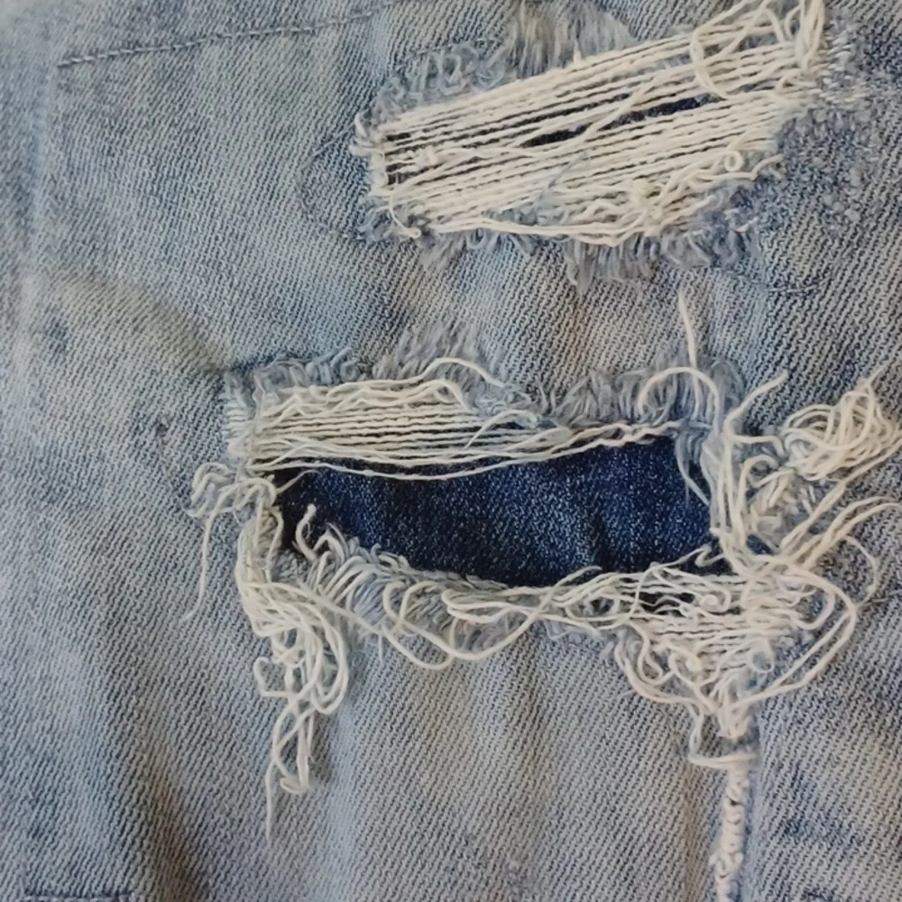 PacSun - Mens 29X30 Stacked/Distressed Light Wash Skinny Jeans Zippered Ankles - Picture 7 of 11